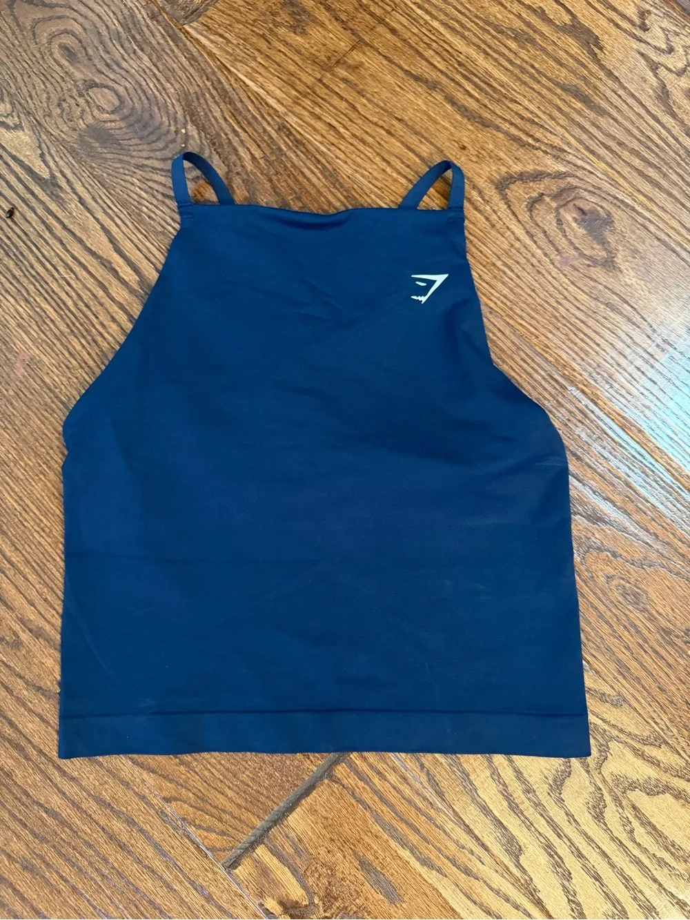 Gymshark Navy Cross-Back Crop Tank - Picture 1 of 3